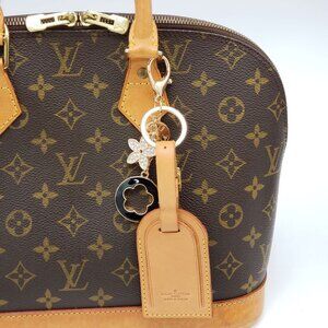 Authentic Louis Vuitton Luggage tag with Unbranded Keychain, Keycharm 122425